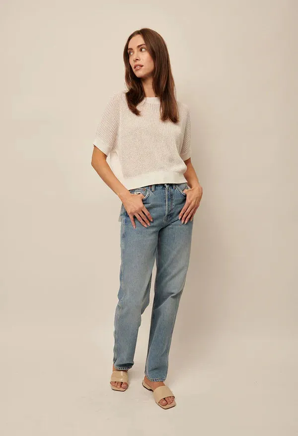 LINE Knitwear - Emersyn - Short Sleeve Knit Pullover