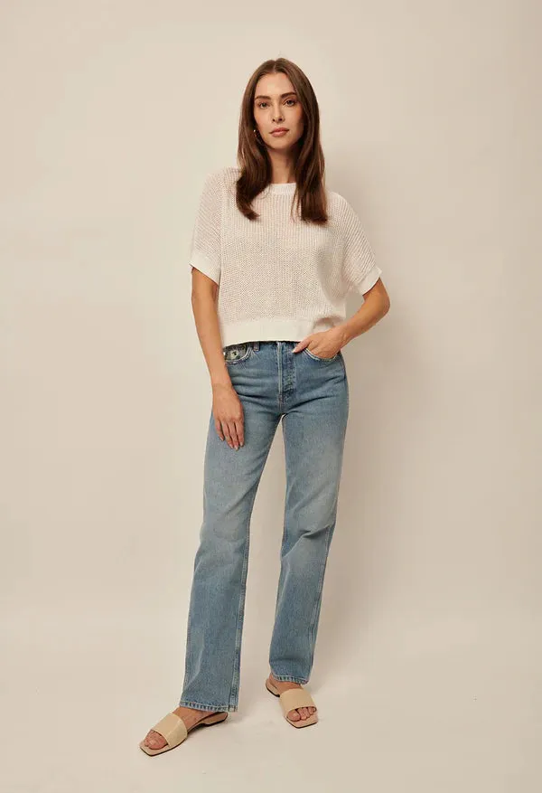LINE Knitwear - Emersyn - Short Sleeve Knit Pullover