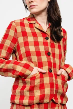 Linen Check Jacket