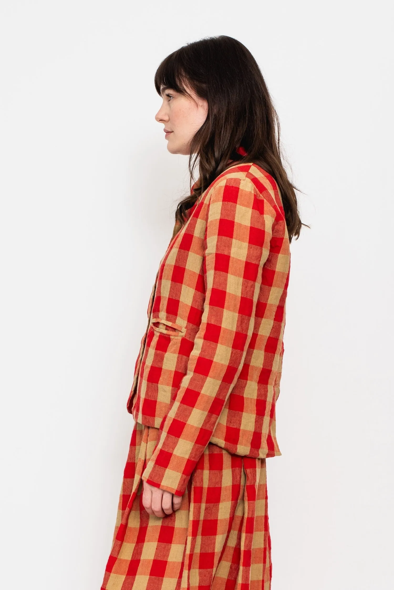 Linen Check Jacket