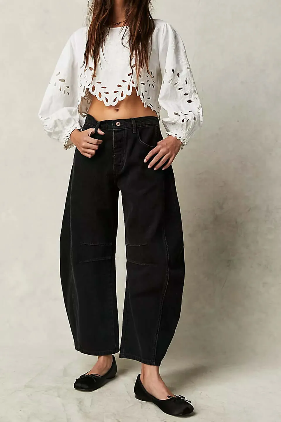 Low Waist Wide-leg Loose Jeans