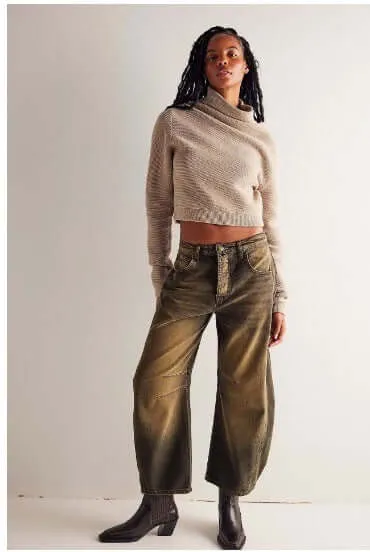 Low Waist Wide-leg Loose Jeans