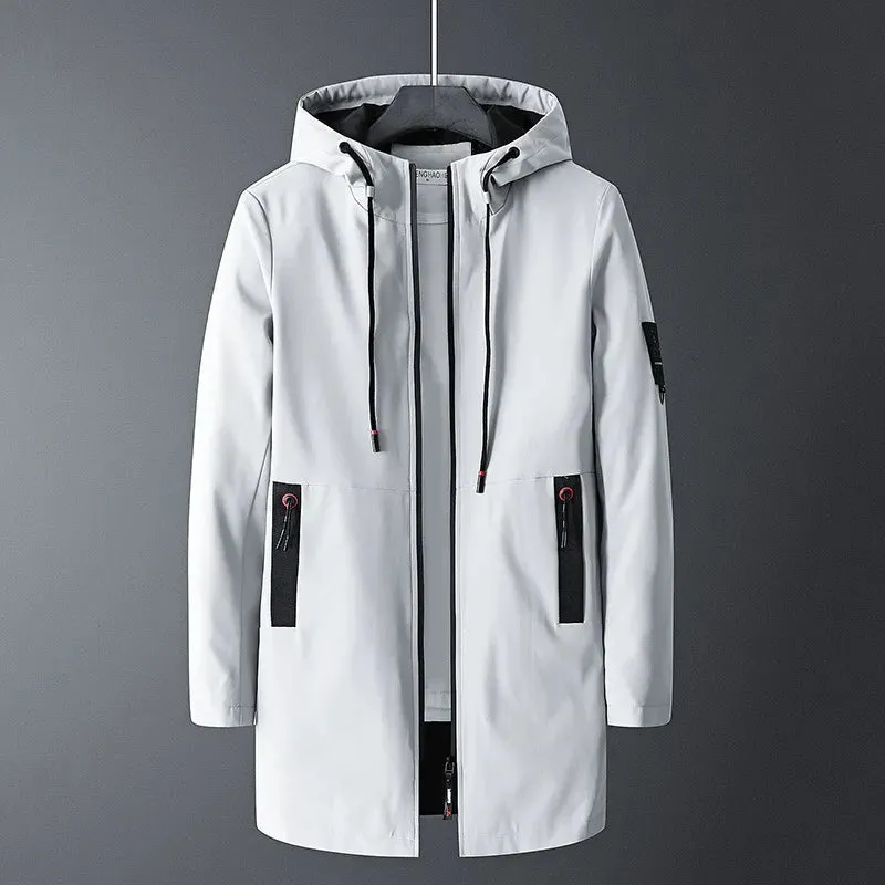 Men's Slim Stand-Up Collar  Casual Hooded