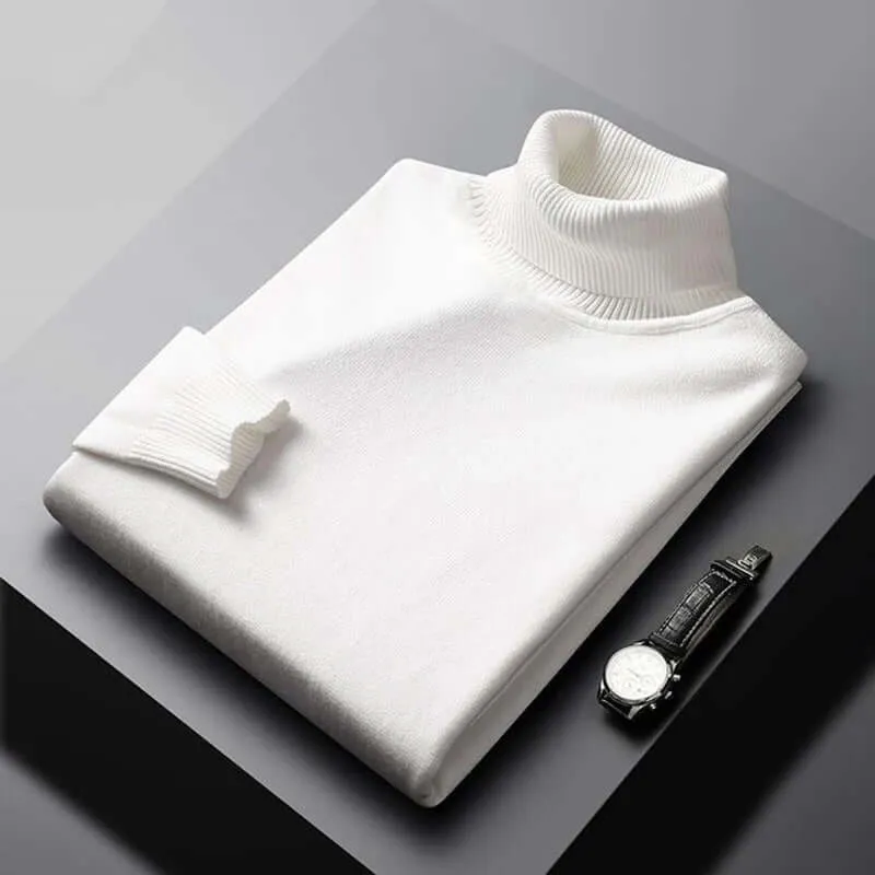 Men's Soft Knitted Turtleneck Jumper