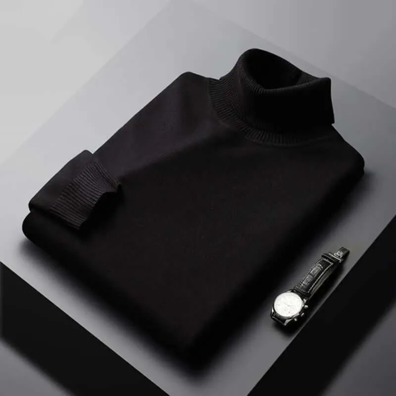 Men's Soft Knitted Turtleneck Jumper