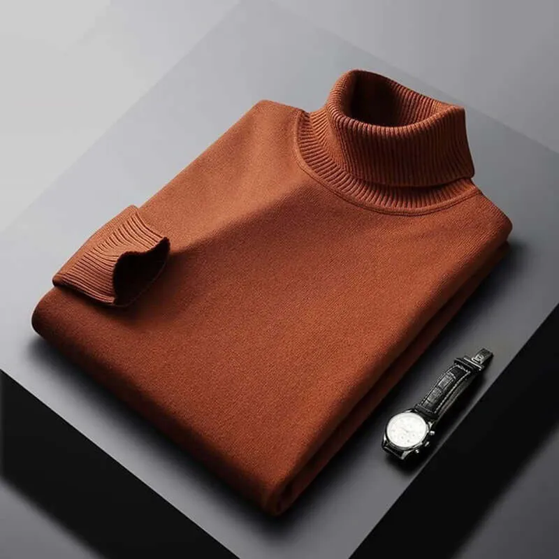 Men's Soft Knitted Turtleneck Jumper