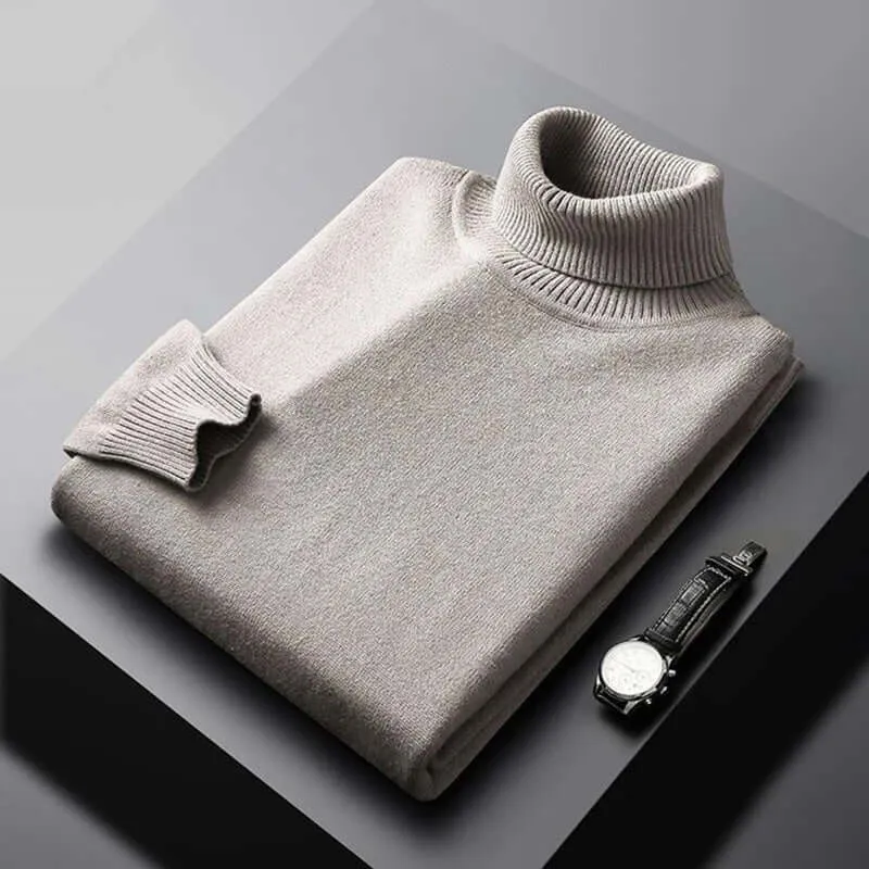 Men's Soft Knitted Turtleneck Jumper