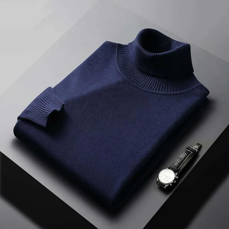 Men's Soft Knitted Turtleneck Jumper