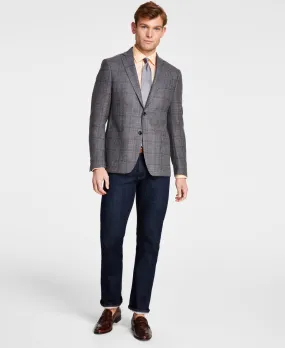 Michael Kors Men's Classic Fit Wool Blend Sport Coat Blazer Grey Tan 42L
