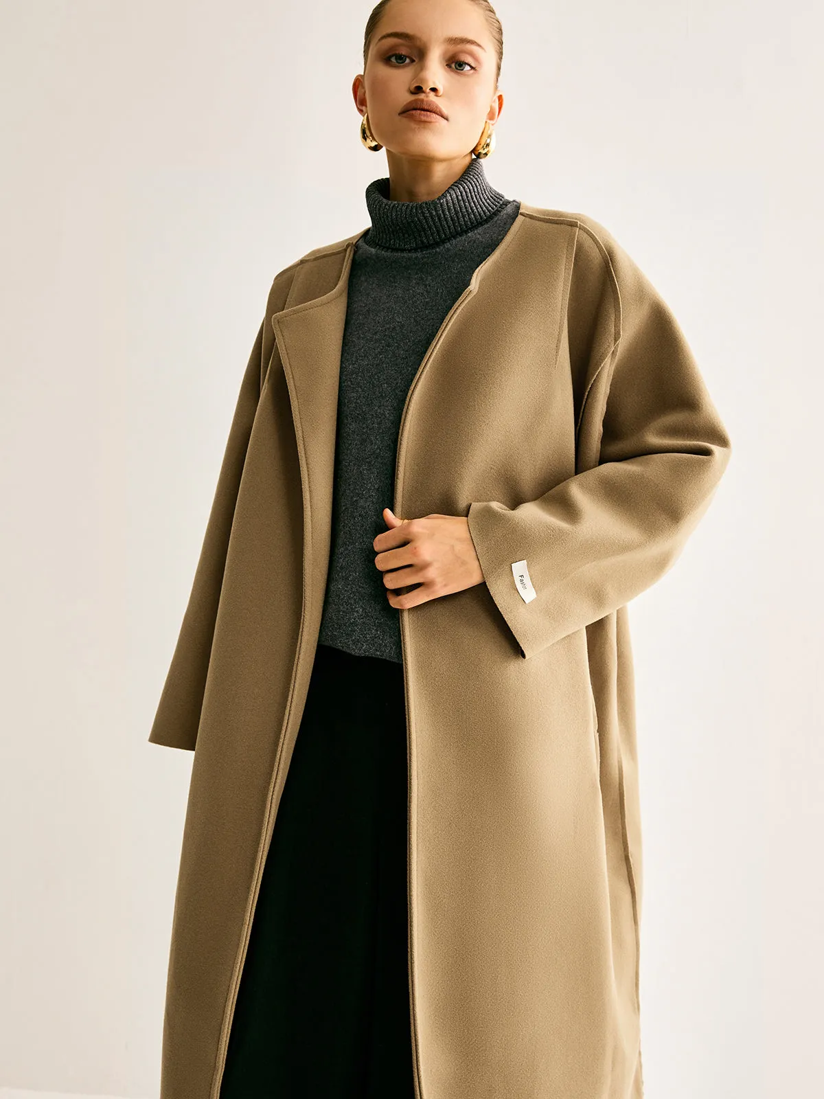 Minimalist Wool Long Coat