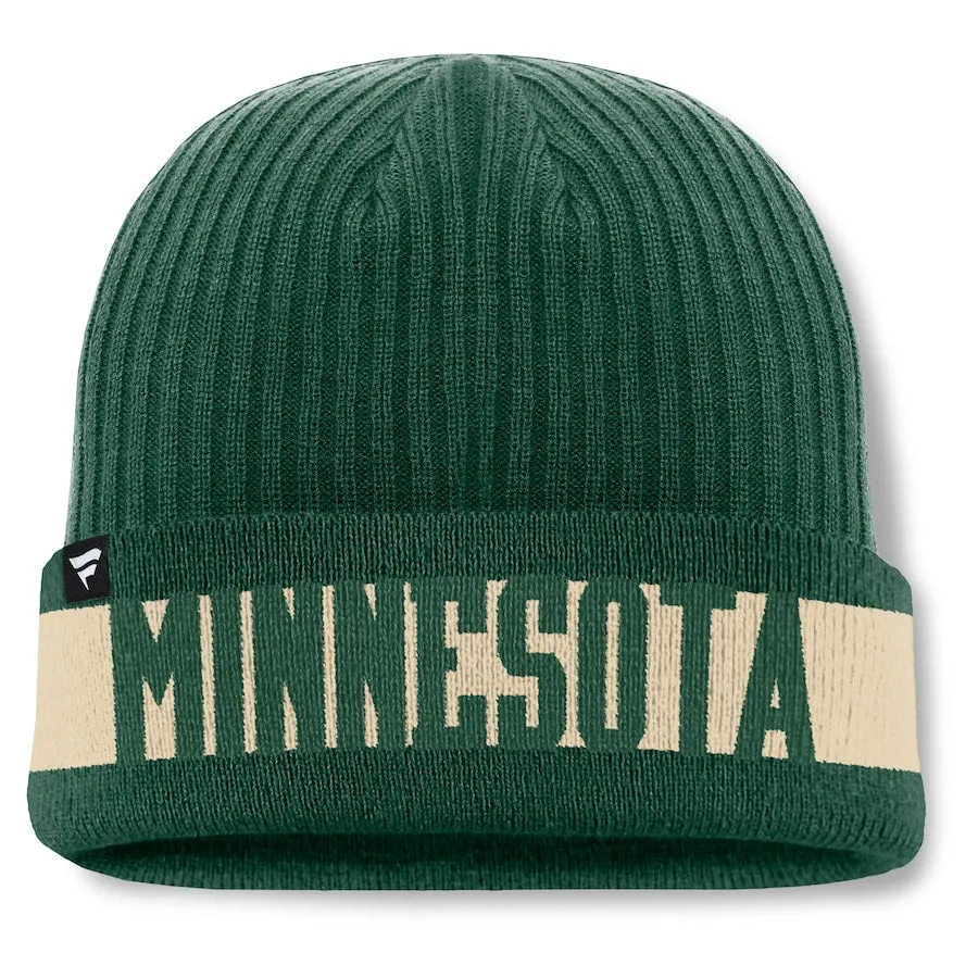 Minnesota Wild Green Fanatics Blueliner Cuff Knit