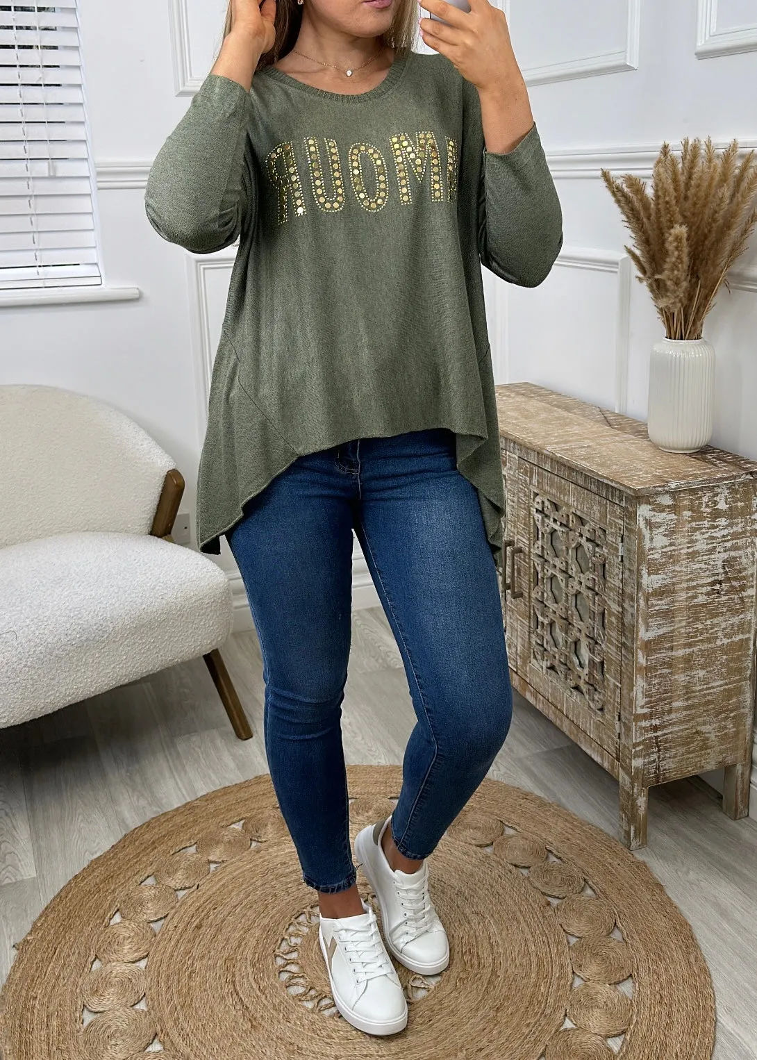 Miriam Khaki AMOUR Top