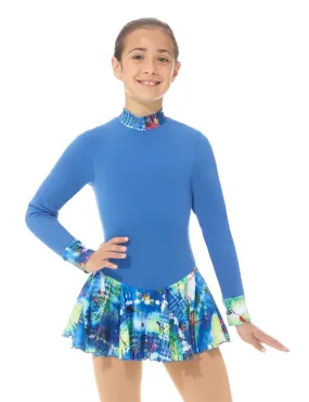 Mondor Figure Skating Dress Polartec 4423 Blue Dress