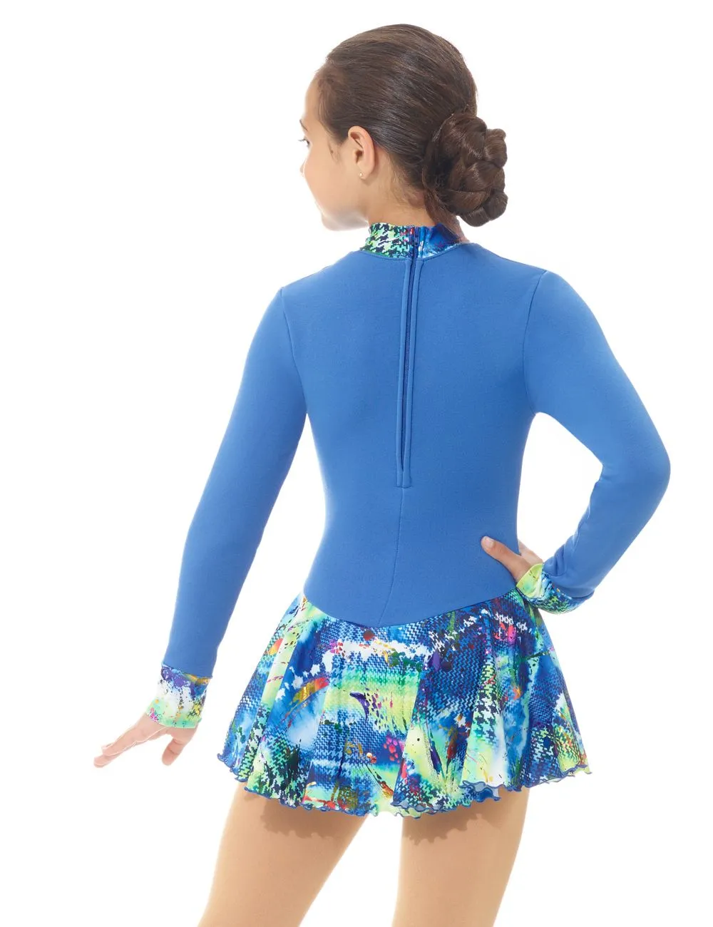 Mondor Figure Skating Dress Polartec 4423 Blue Dress