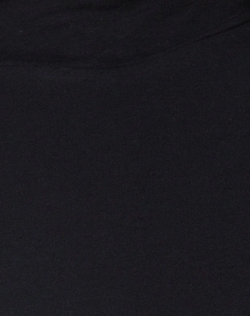 Monec Crop Top in Black Buckle