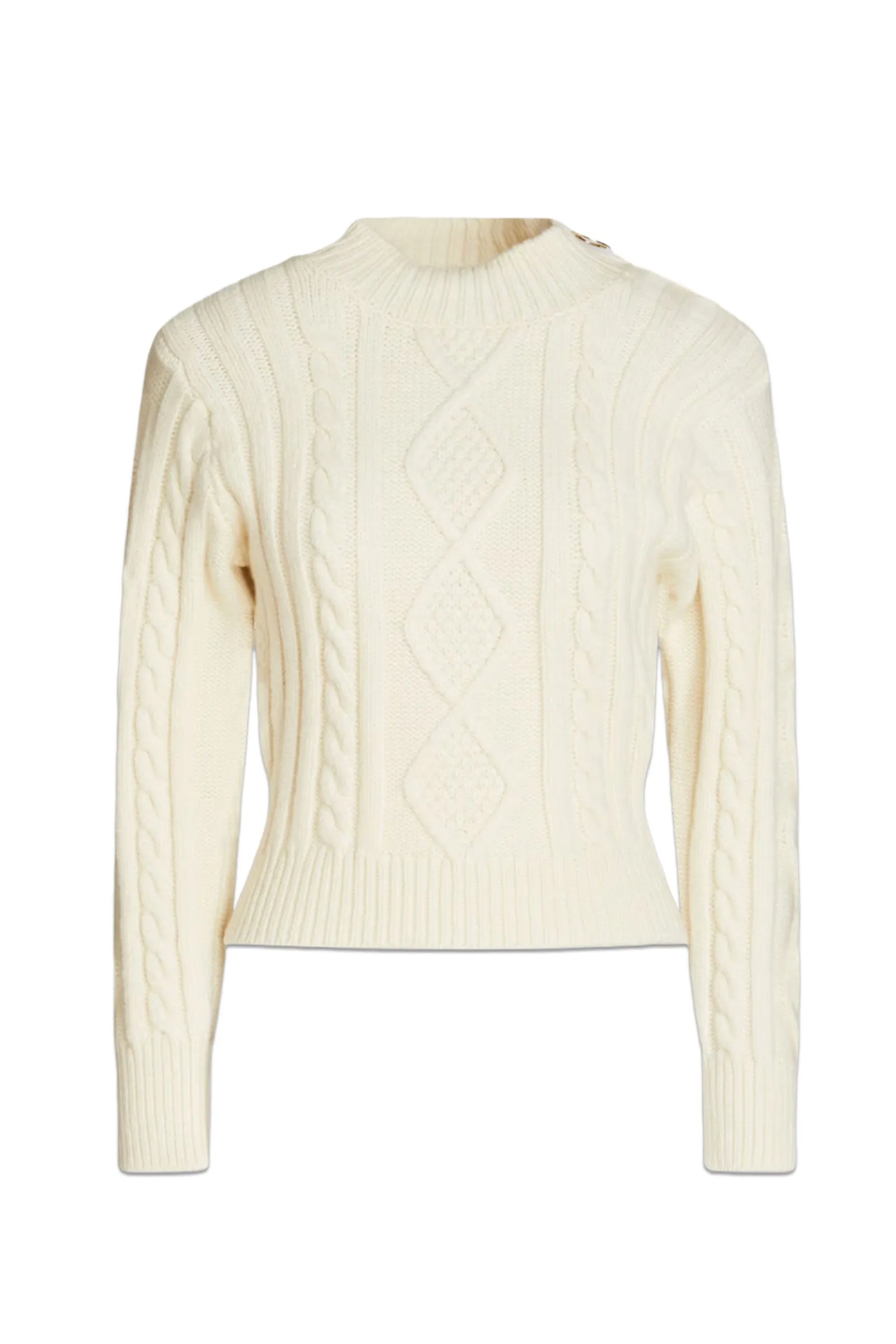 Mosaique Cable-Knit Wool-Blend Turtleneck Sweater