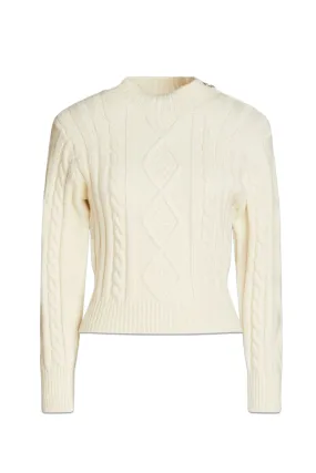 Mosaique Cable-Knit Wool-Blend Turtleneck Sweater
