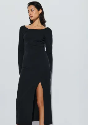 Nation LTD - Alma Column Dress in Jet Black