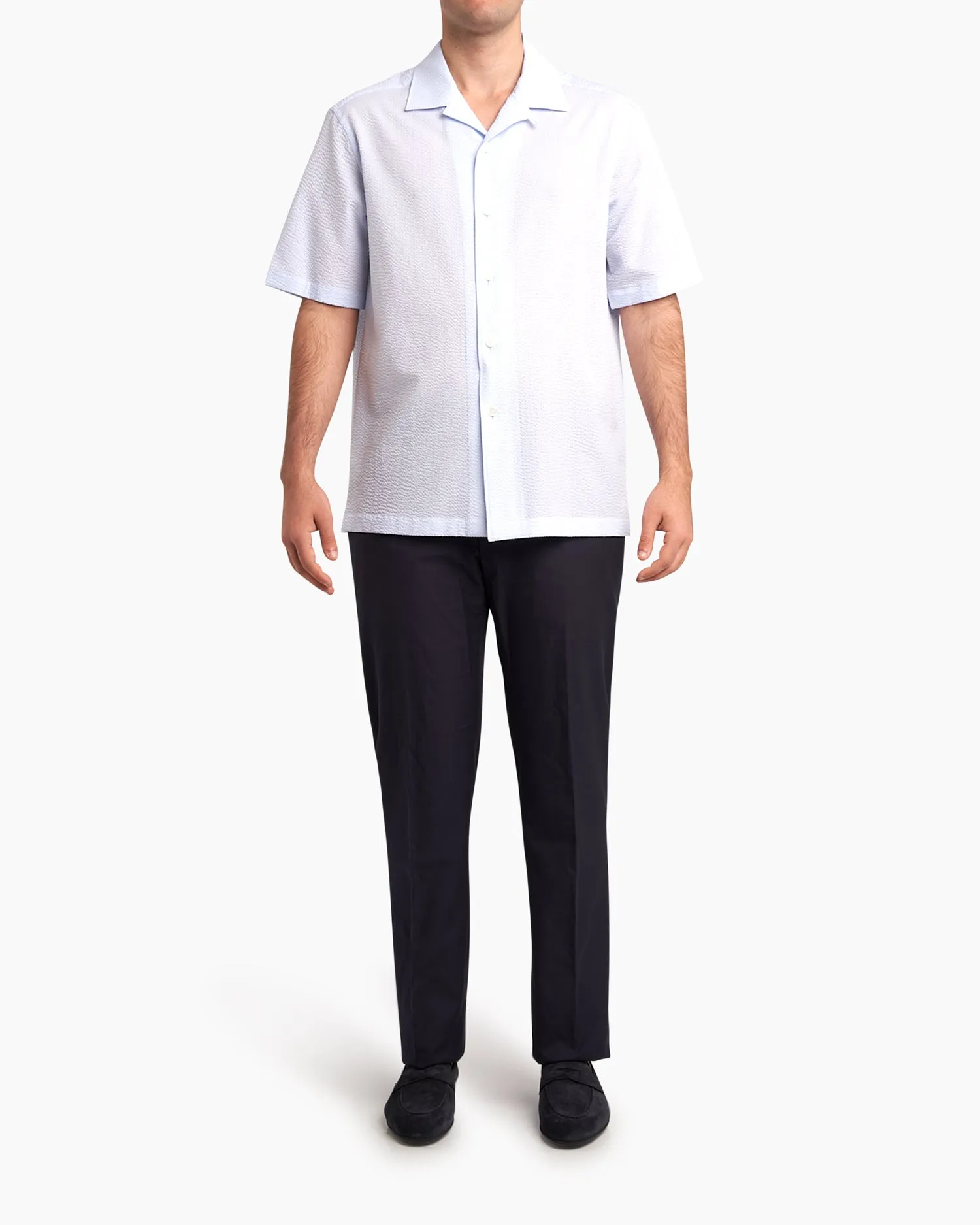 Navy Cotton Slim Chinos