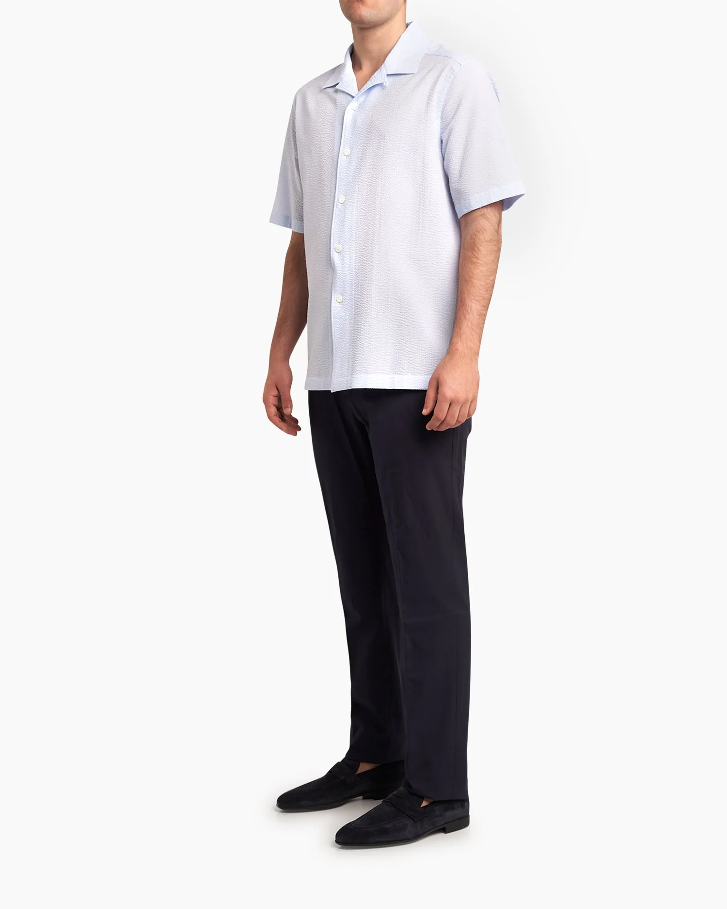 Navy Cotton Slim Chinos