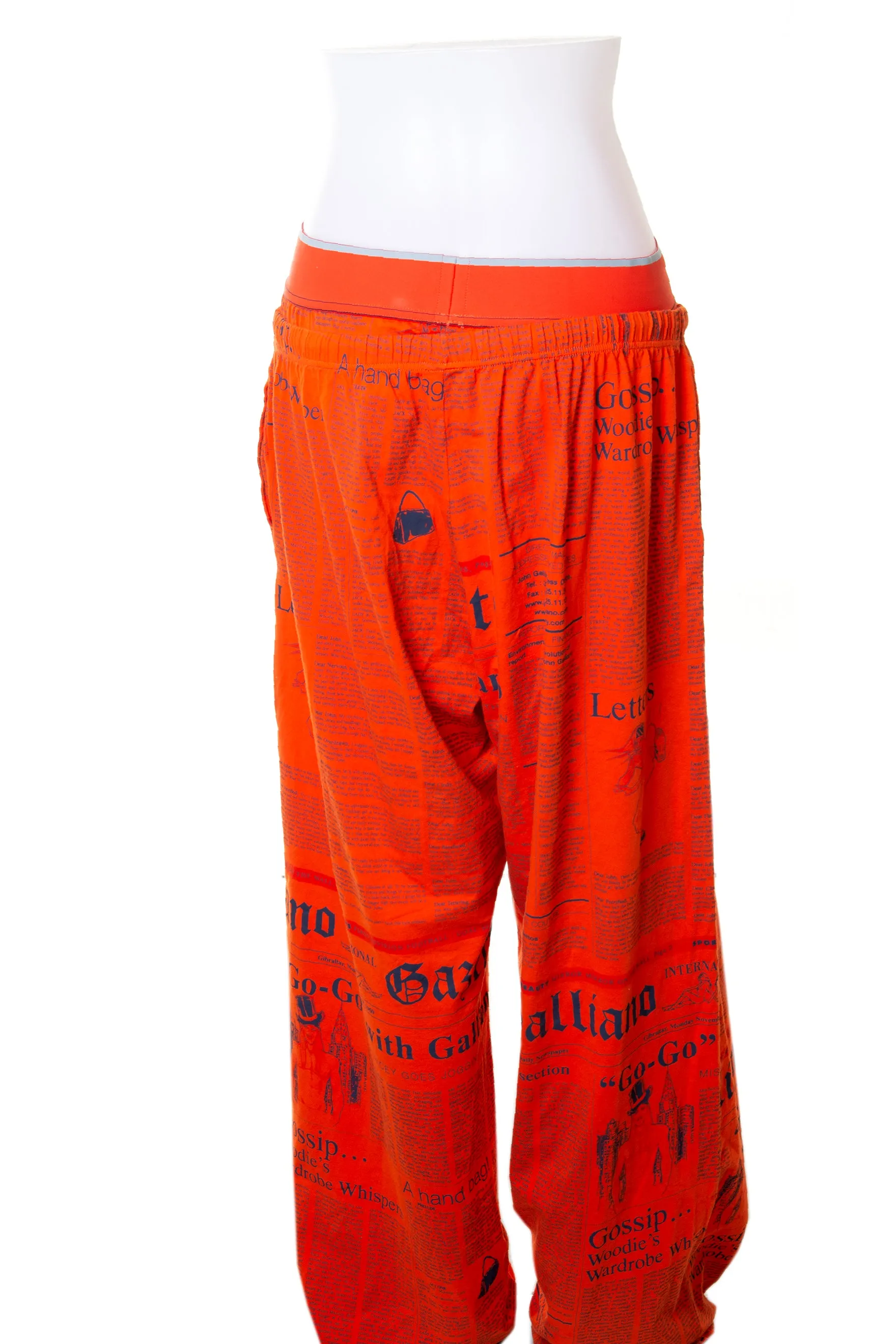 Newspaper Print Pants