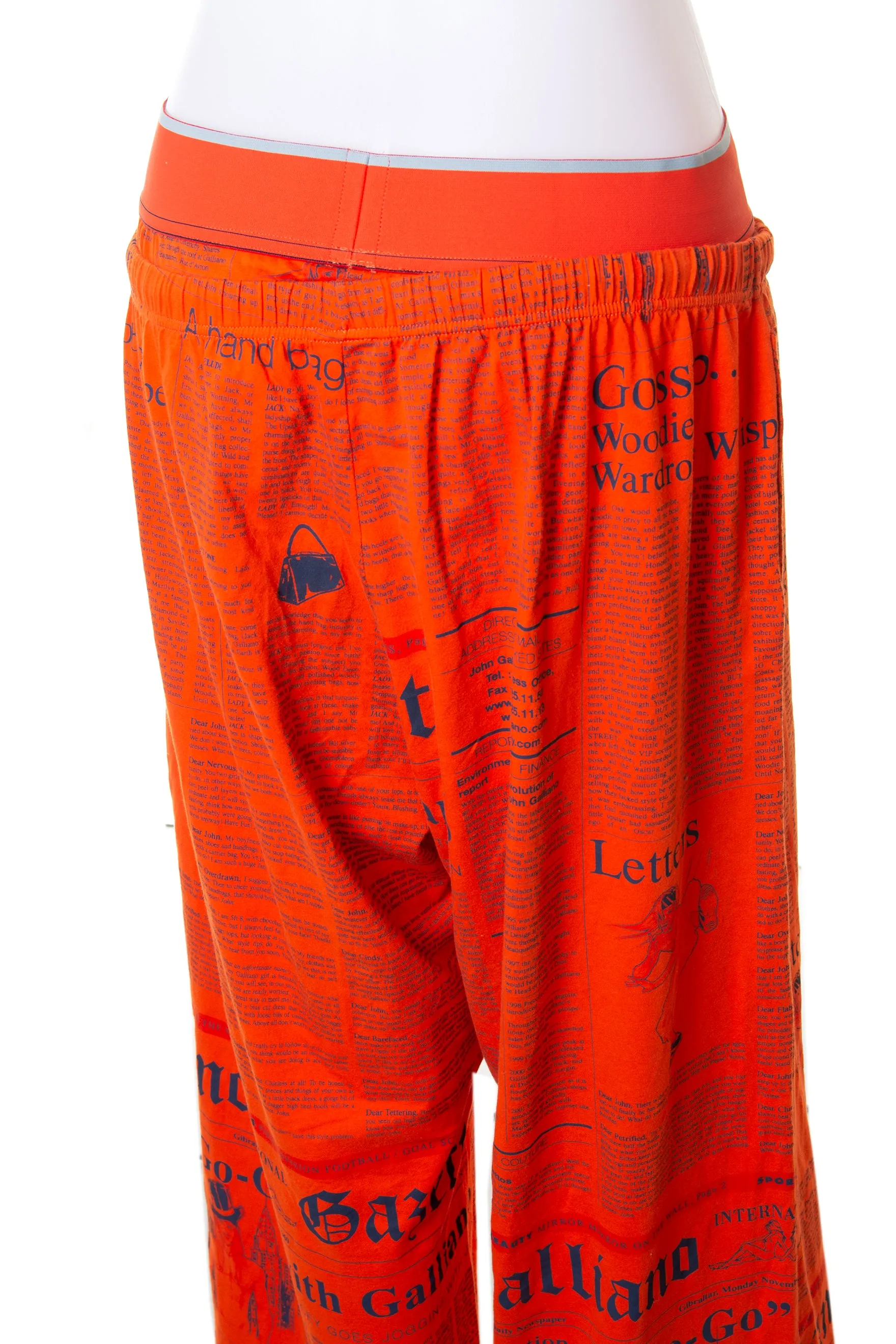 Newspaper Print Pants