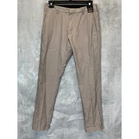 NORDSTROM Men's Grey Taupe Dobby Textured Non-Iron Athletic Fit Chino Pants SZ 32X32