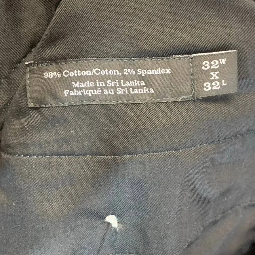 NORDSTROM Men's Grey Taupe Dobby Textured Non-Iron Athletic Fit Chino Pants SZ 32X32