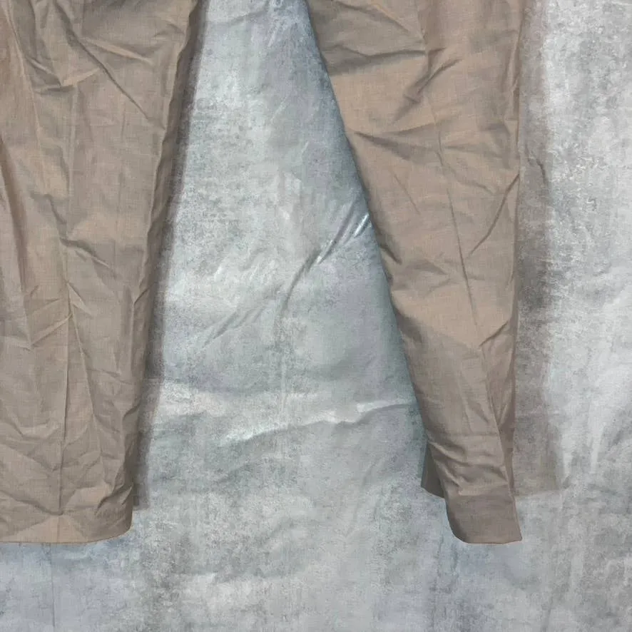 NORDSTROM Men's Grey Taupe Dobby Textured Non-Iron Athletic Fit Chino Pants SZ 32X32
