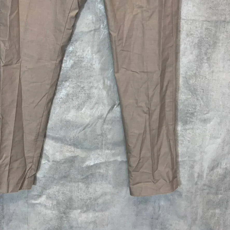 NORDSTROM Men's Grey Taupe Dobby Textured Non-Iron Athletic Fit Chino Pants SZ 32X32