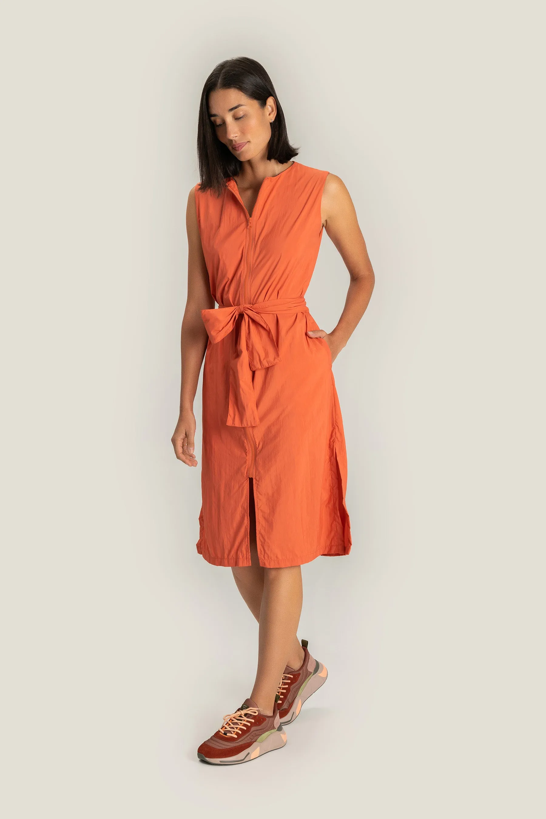 Nylon Tech Midi Dress