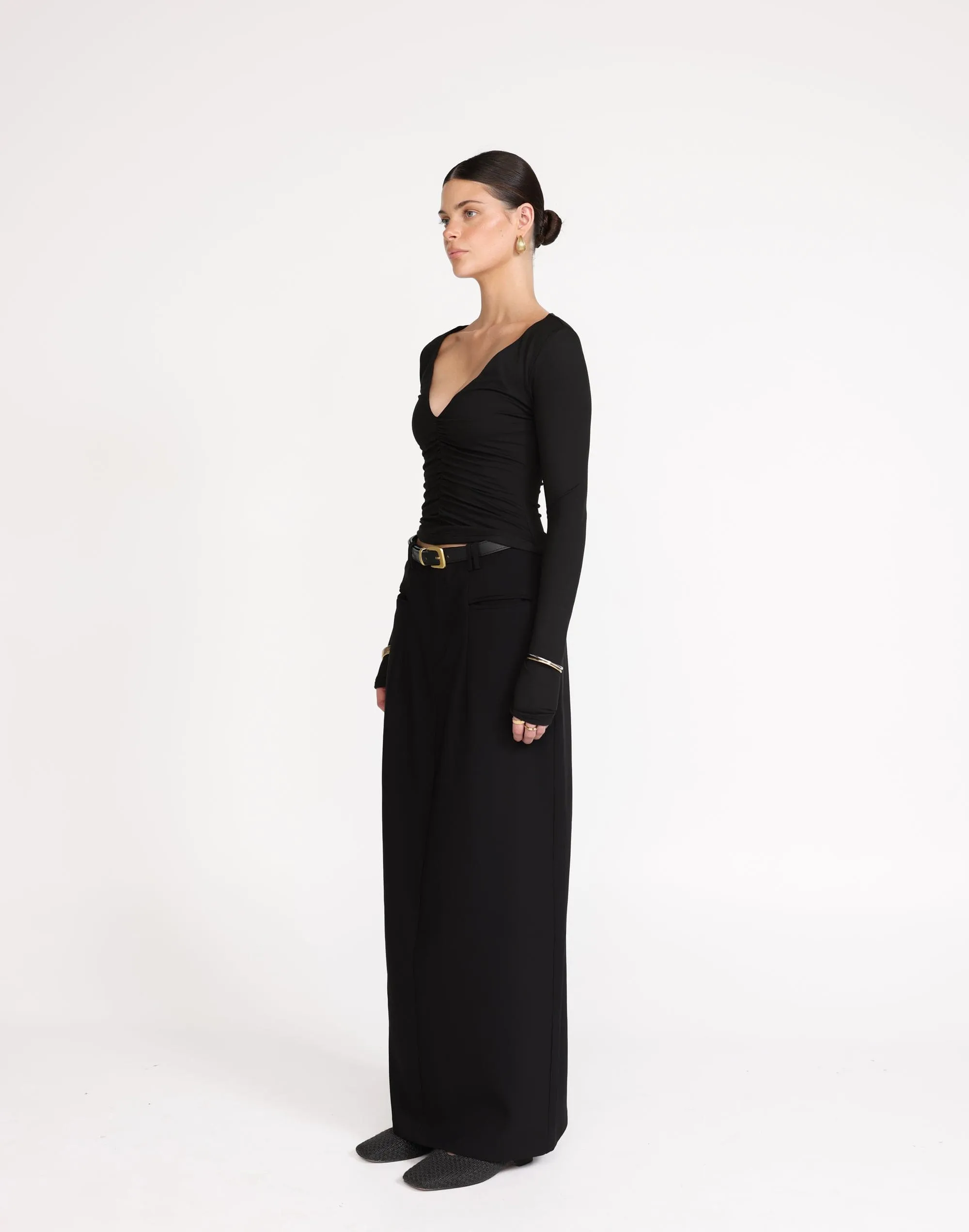 Nyx Long Sleeve Top (Black)