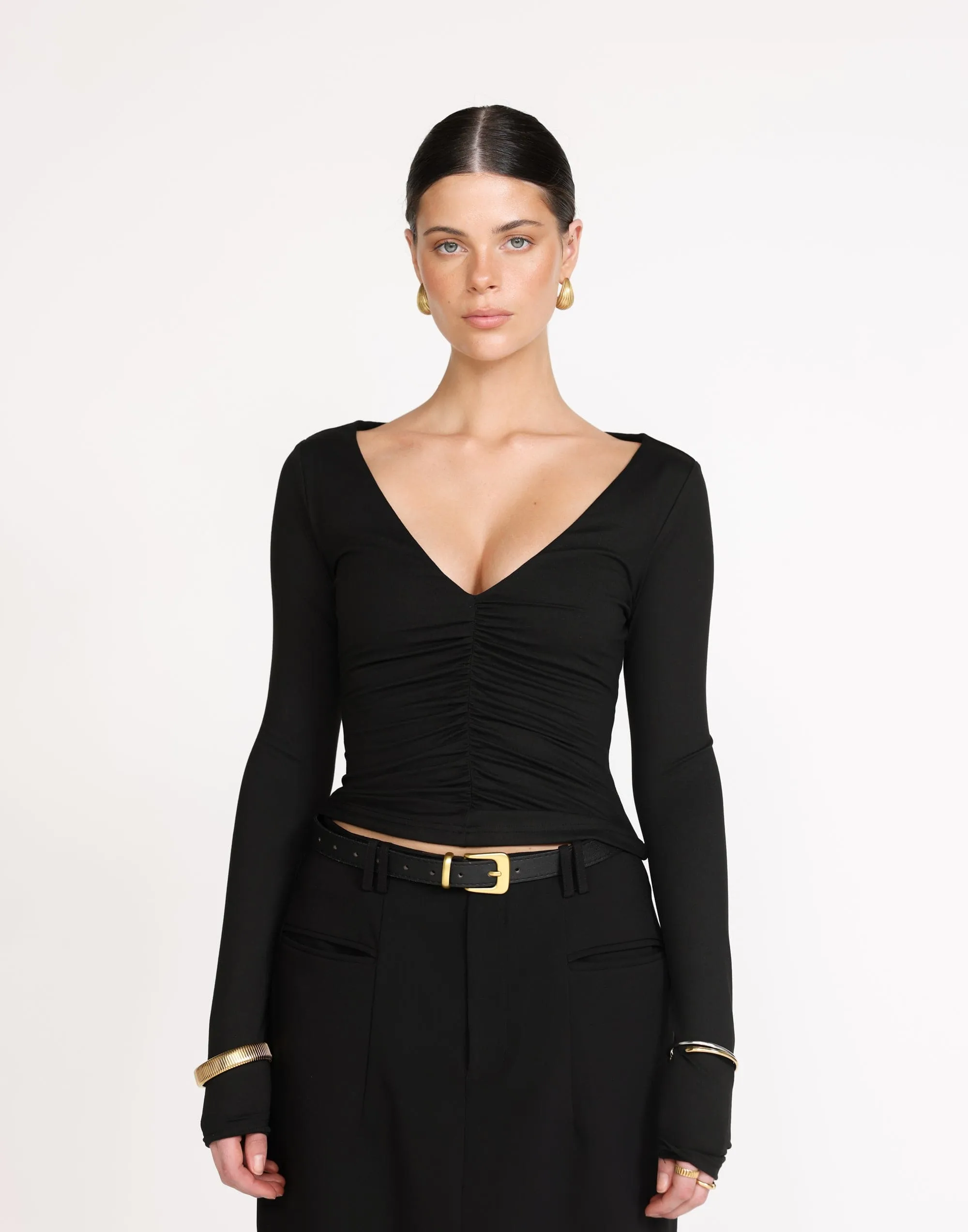 Nyx Long Sleeve Top (Black)