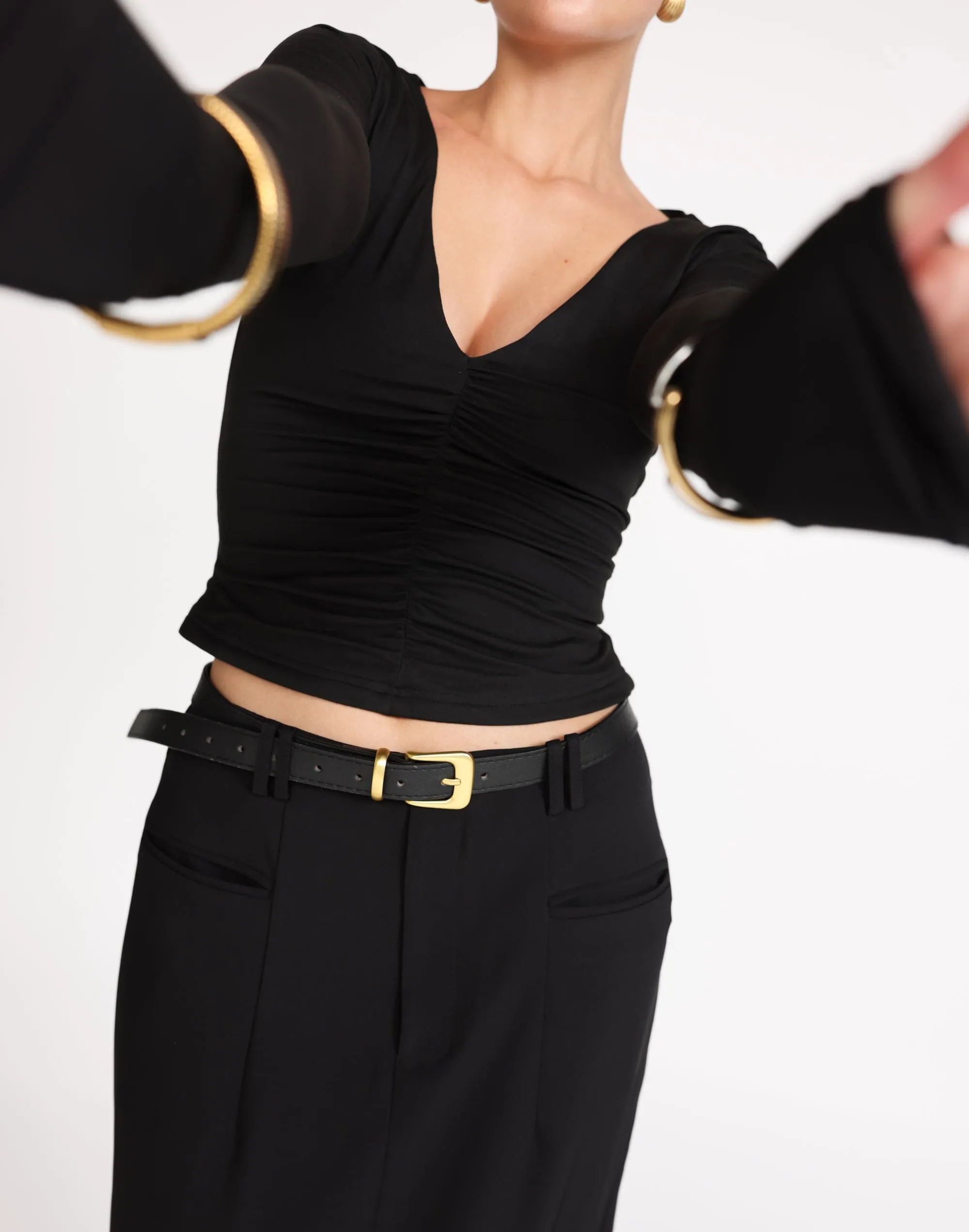 Nyx Long Sleeve Top (Black)