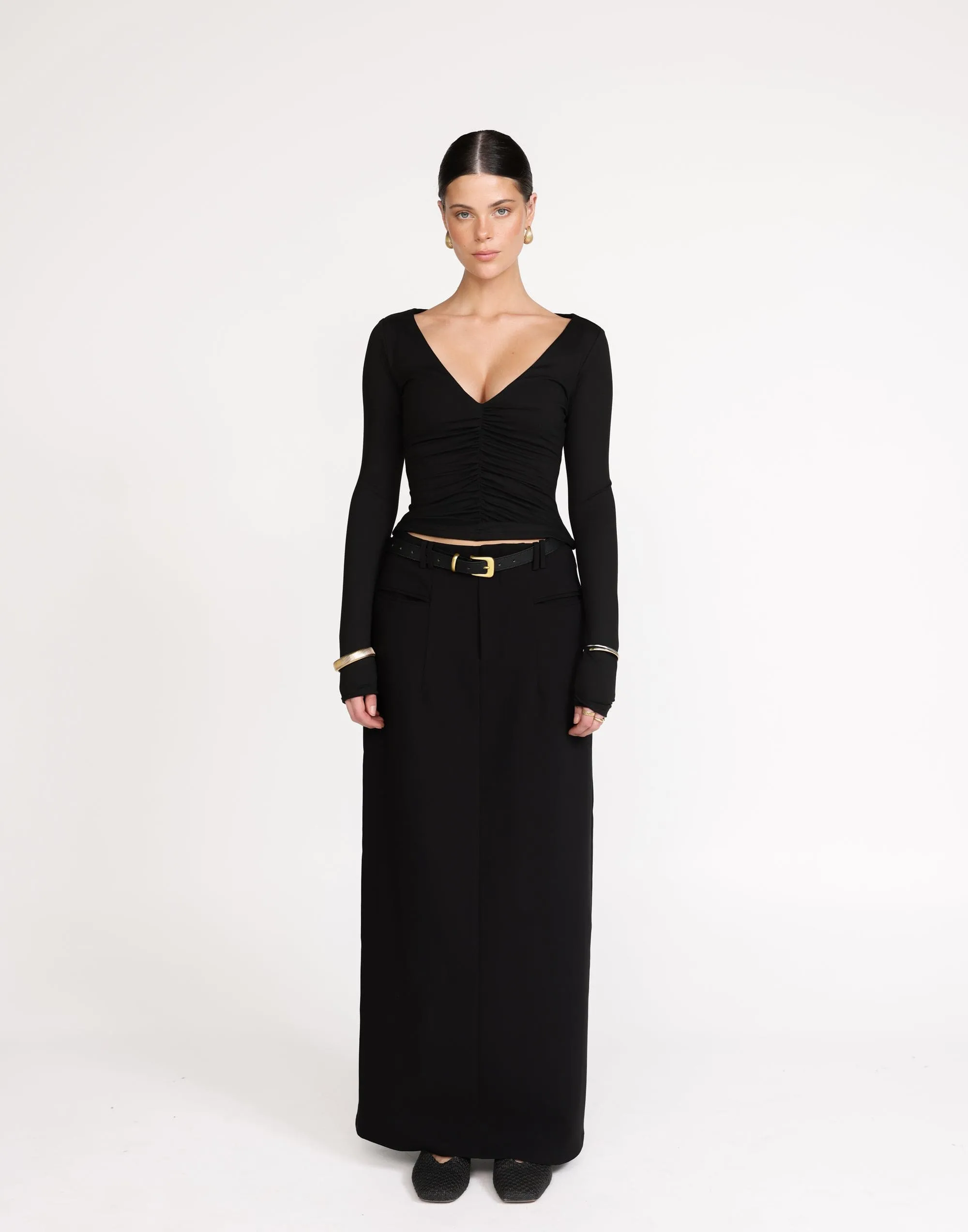 Nyx Long Sleeve Top (Black)