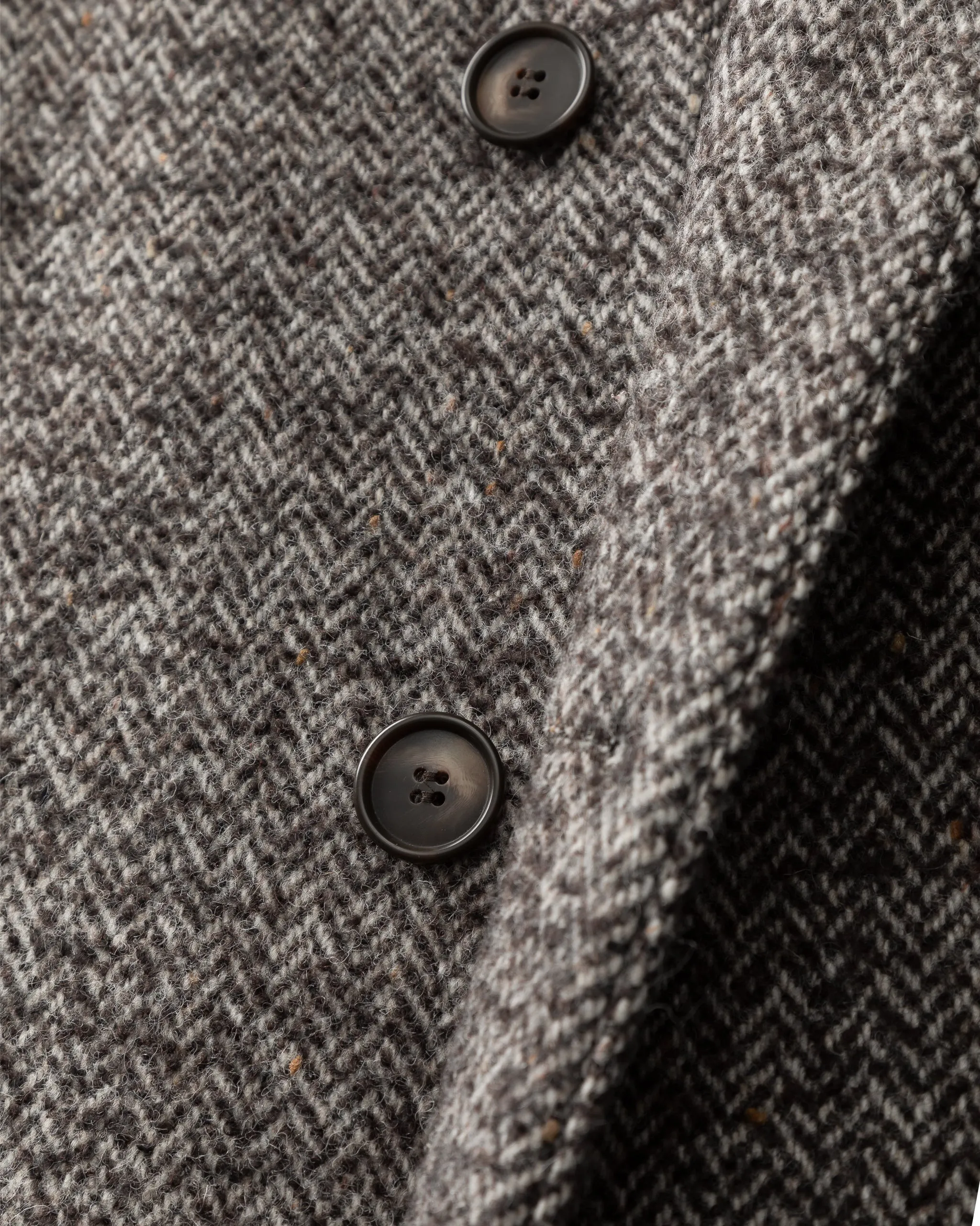 Overcoat in Brown Herringbone