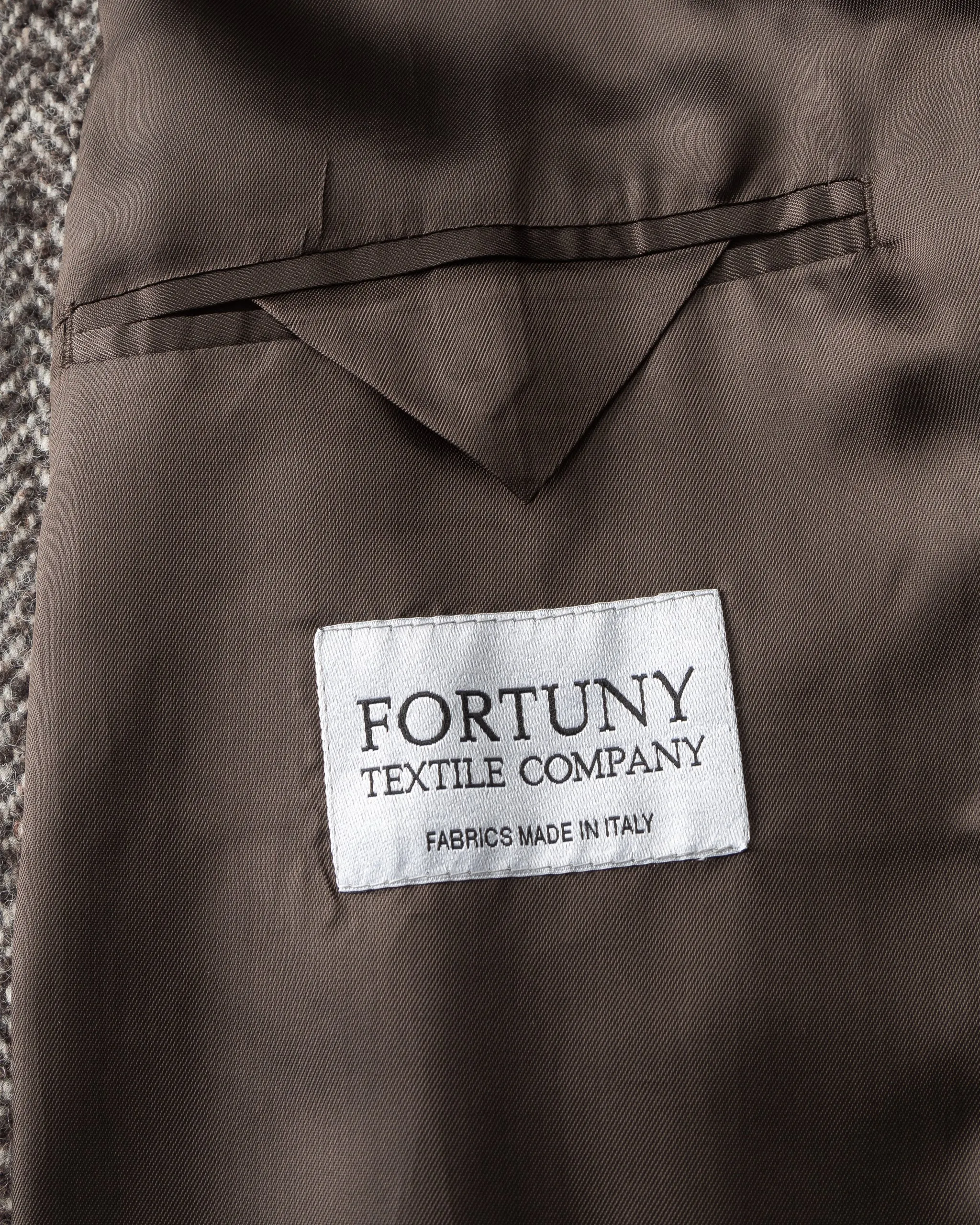 Overcoat in Brown Herringbone