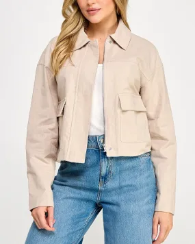 Oversized Linen Jacket - Sand
