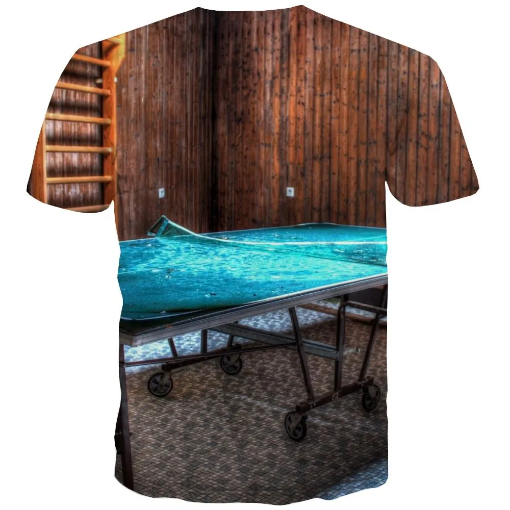 Pingpong T-shirt Men Game Tshirt Printed Movement T-shirts 3d Short Sleeve
