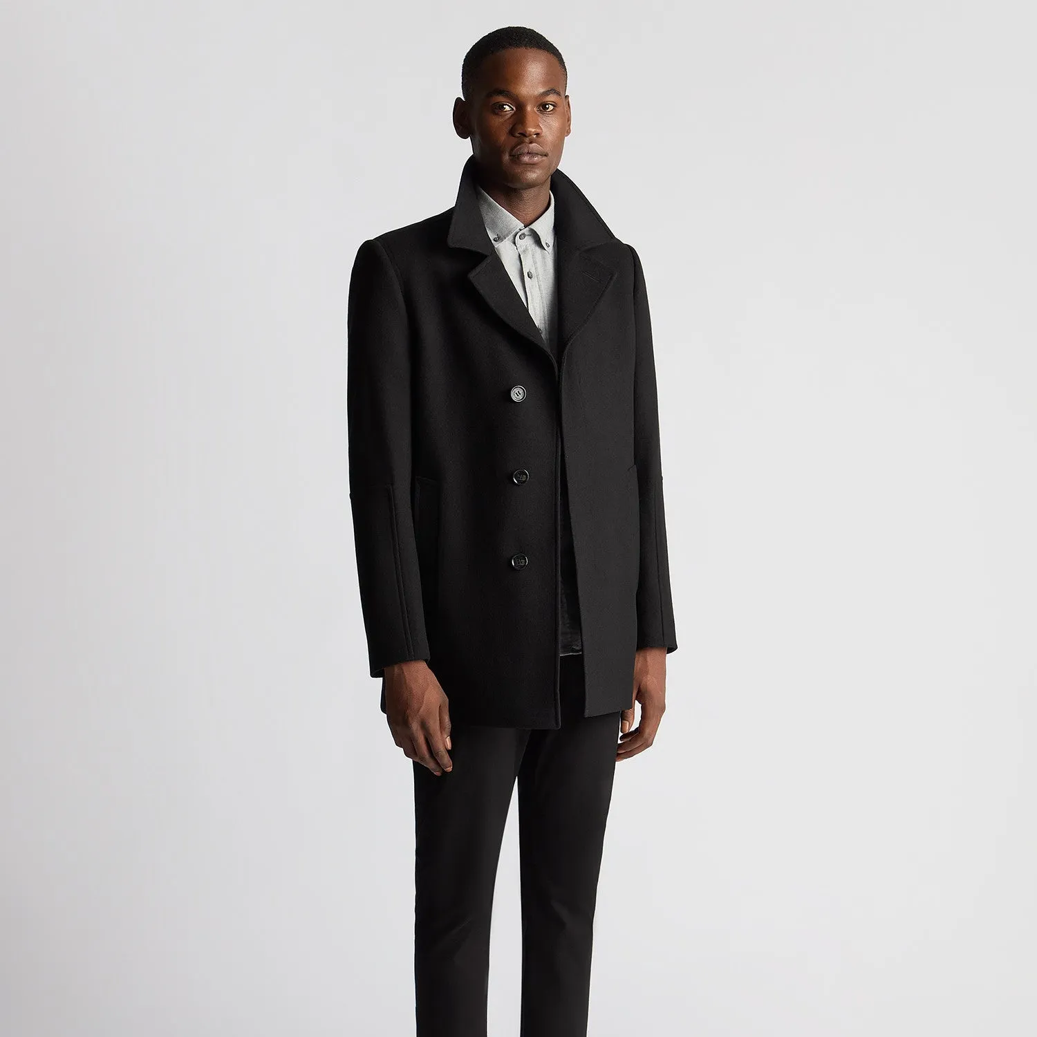 Remus Uomo 90700 00 Black Lochlan Overcoat