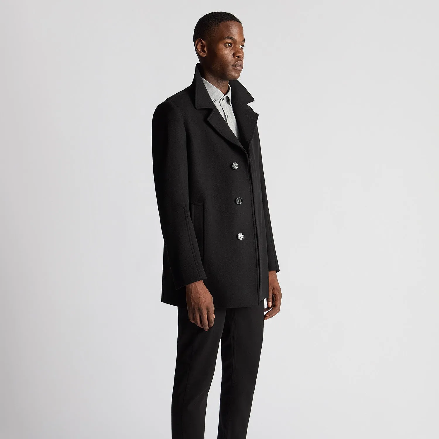 Remus Uomo 90700 00 Black Lochlan Overcoat