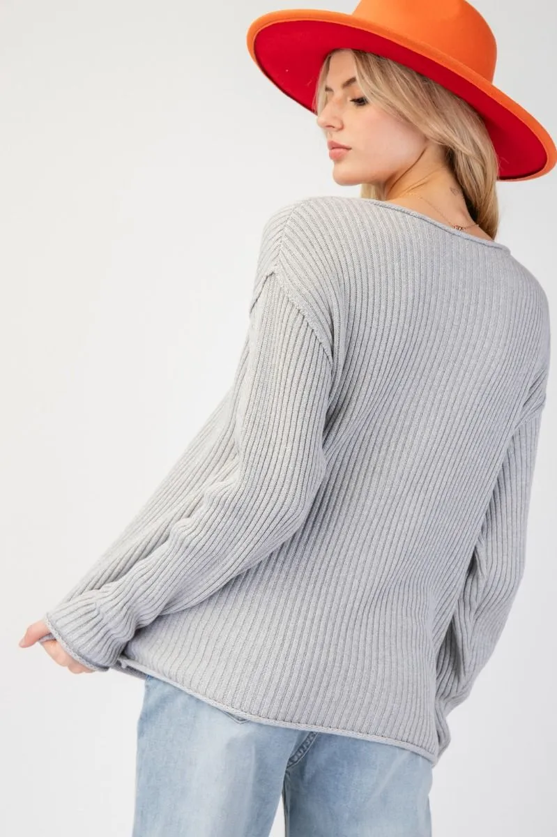 Rib Knit Sweater Top