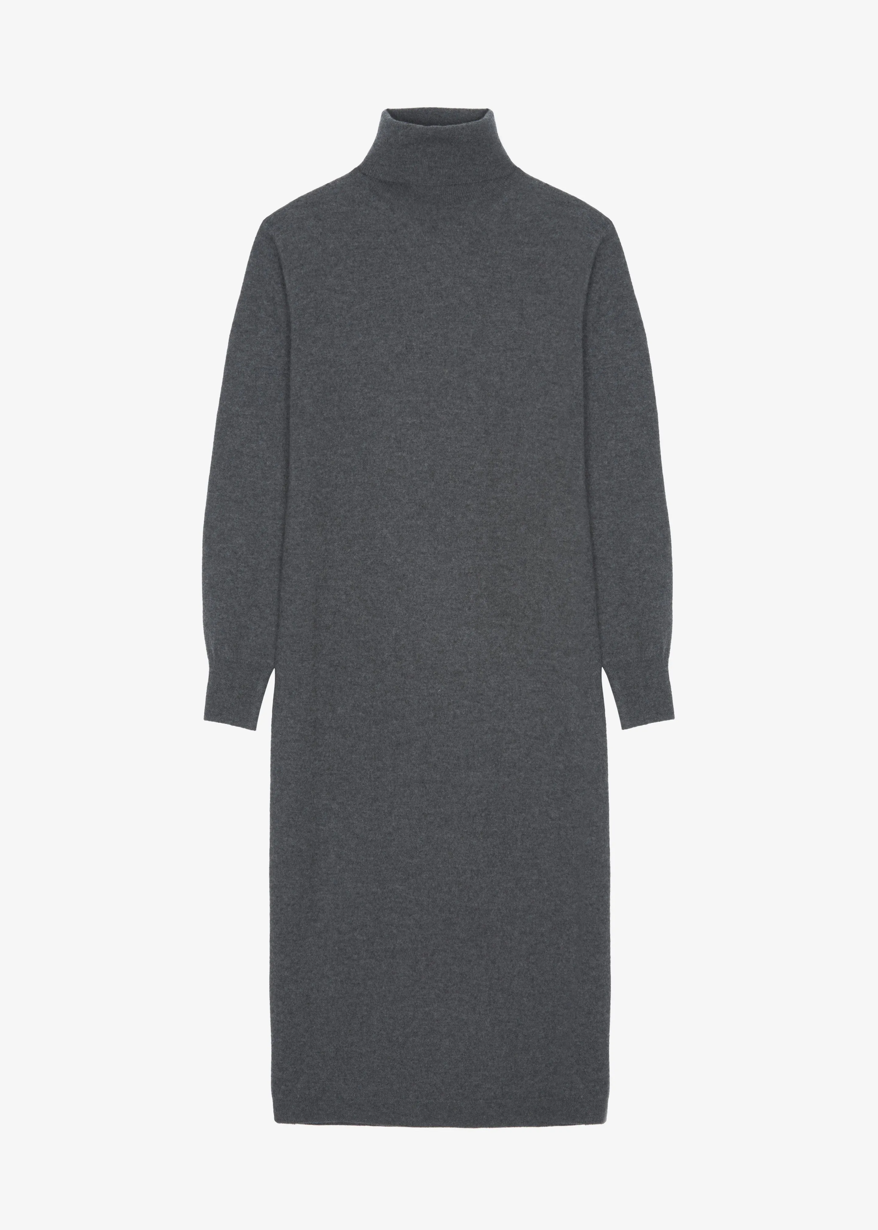 Ruelle Turtleneck Knit Dress - Grey