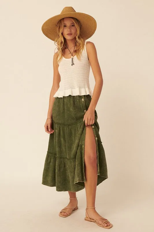 RUFFLED HEM TANK TOP