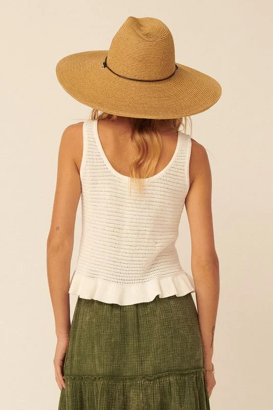 RUFFLED HEM TANK TOP