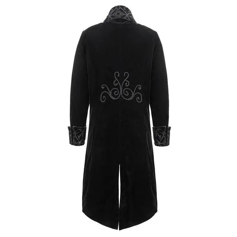 'Sabotage' Gothic Velvet Coat (Black Bile)