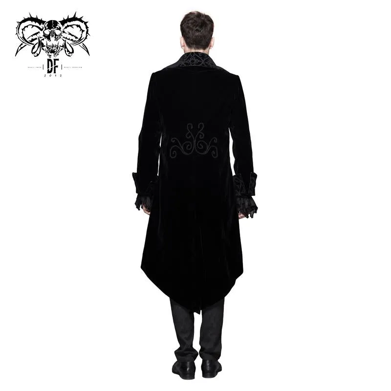 'Sabotage' Gothic Velvet Coat (Black Bile)