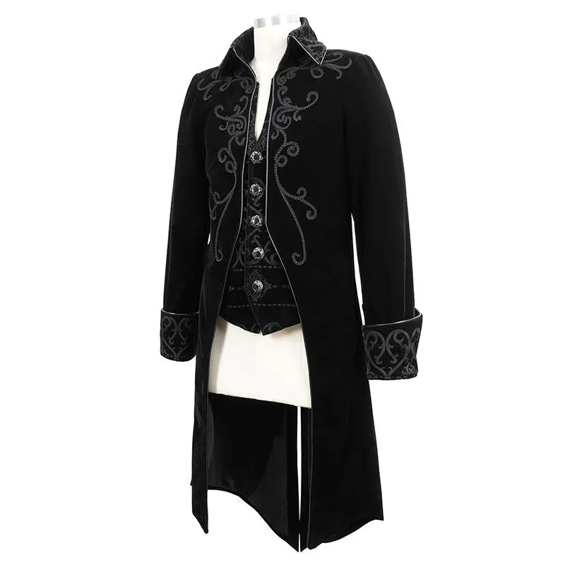 'Sabotage' Gothic Velvet Coat (Black Bile)