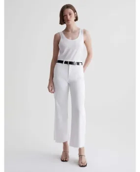 Saige Wide Leg Crop Modern White