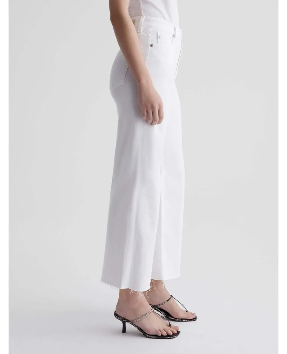 Saige Wide Leg Crop Modern White